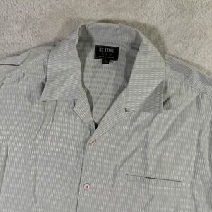 VTG BC ETHIC Custom Fit Retro Casino Button Front Shirt Mens Small Grey USA Made